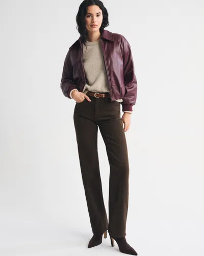 Abercrombie & Fitch High Rise 90s Relaxed Jean In Brown