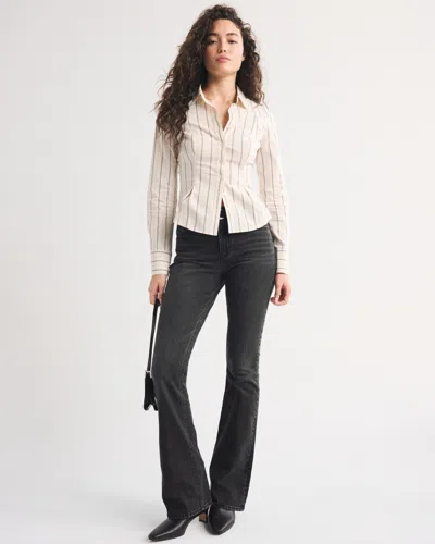 Abercrombie & Fitch High Rise Bootcut Jean In Black