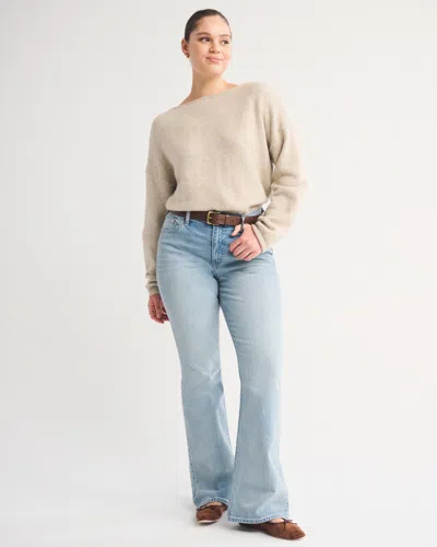 Abercrombie & Fitch High Rise Bootcut Jean In Blue