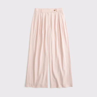 Abercrombie & Fitch High Rise Crepe Tailored Palazzo Pant In Red