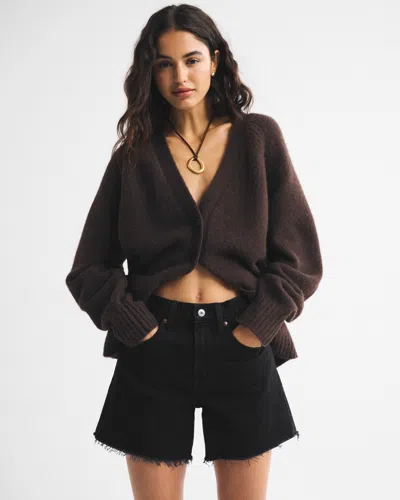 Abercrombie & Fitch High Rise Dad Short In Black