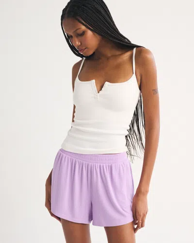 Abercrombie & Fitch High Rise Lounge Short In Purple
