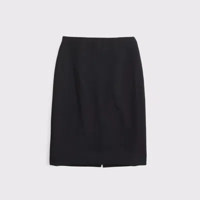 Abercrombie & Fitch High Rise Pencil Midi Skirt In Black