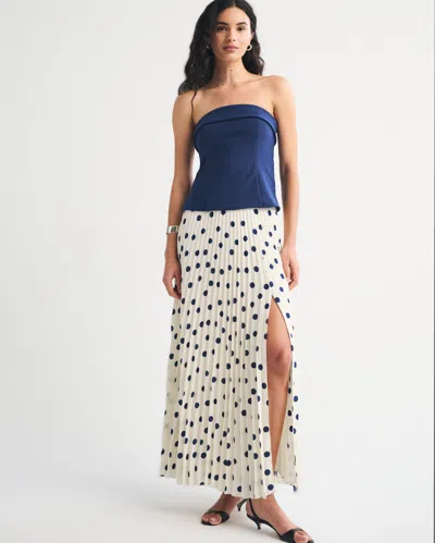 Abercrombie & Fitch High Rise Pleated Maxi Set Skirt In Multi