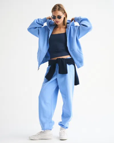 Abercrombie & Fitch High Rise Sunday Baggy Sweatpant In Blue