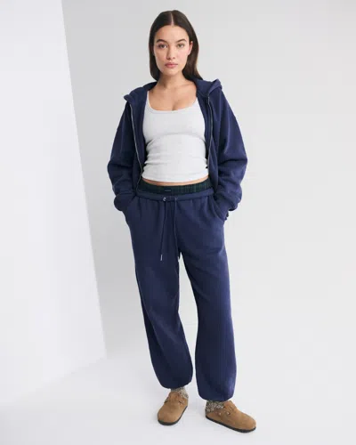 Abercrombie & Fitch High Rise Sunday Baggy Sweatpant In Blue