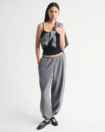 Abercrombie & Fitch High Rise Sunday Baggy Sweatpant In Gray