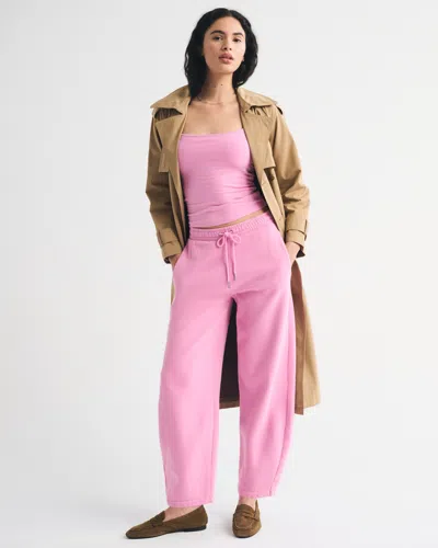 Abercrombie & Fitch High Rise Sunday Barrel Sweatpant In Purple