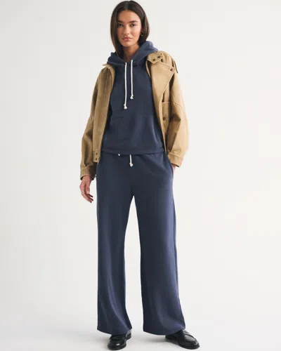 Abercrombie & Fitch High Rise Sunday Terry Wide Leg Sweatpant In Multi
