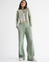 Abercrombie & Fitch High Rise Sunday Wide Leg Sweatpant In Green