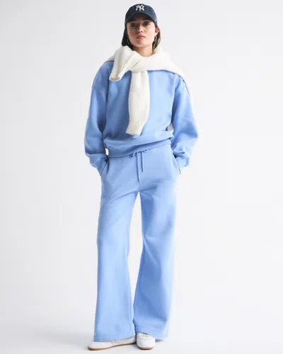 Abercrombie & Fitch High Rise Sunday Wide Leg Sweatpant In Blue