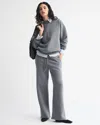 Abercrombie & Fitch High Rise Sunday Wide Leg Sweatpant In Gray