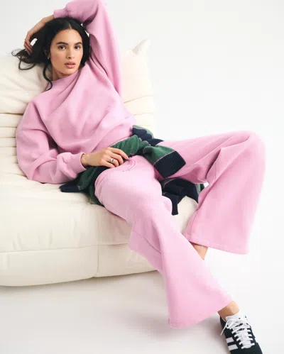 Abercrombie & Fitch High Rise Sunday Wide Leg Sweatpant In Purple