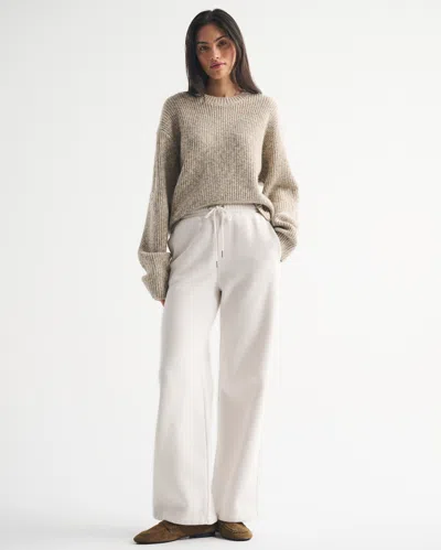 Abercrombie & Fitch High Rise Sunday Wide Leg Sweatpant In Sand