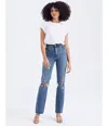 Abercrombie & Fitch Jeans Womens 26 Blue Denim Distressed High Rise Retro Erk389 (blue,regular,26) In Blue
