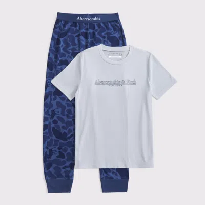 Abercrombie & Fitch Kids' Joggers Pajama Set In White