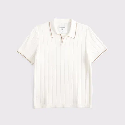 Abercrombie & Fitch Kids' Johnny Collar Sweater Polo In White
