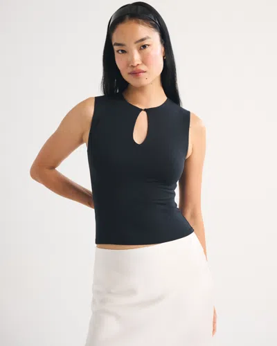 Abercrombie & Fitch Keyhole Tank In Black