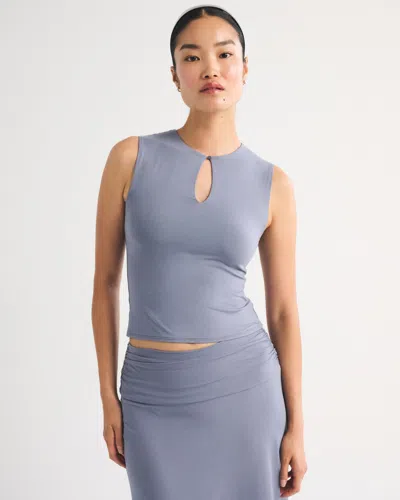 Abercrombie & Fitch Keyhole Tank In Blue Gray