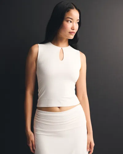 Abercrombie & Fitch Keyhole Tank In Cream