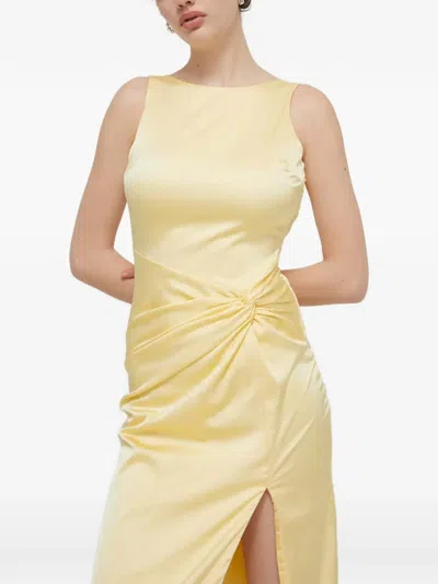 Abercrombie & Fitch Knot Split Maxi Dress In Multi