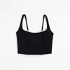 Abercrombie & Fitch Lace And Satin Bustier In Black