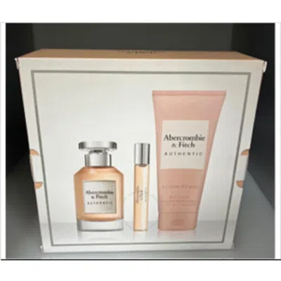 Abercrombie & Fitch Abercrombie And Fitch Ladies Authentic 3.4 oz Gift Set Fragrances 085715166470 In White