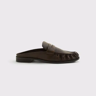 Abercrombie & Fitch Leather Mule Loafer In Brown