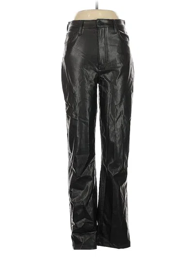 Pre-owned Abercrombie & Fitch Leather Pants In Black