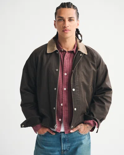 Abercrombie & Fitch Lightweight Barn Jacket In Brown