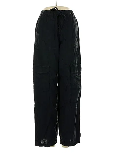 Pre-owned Abercrombie & Fitch Linen Pants In Black