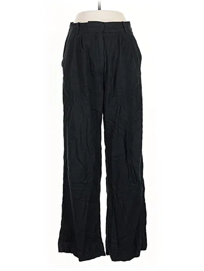 Pre-owned Abercrombie & Fitch Linen Pants In Black
