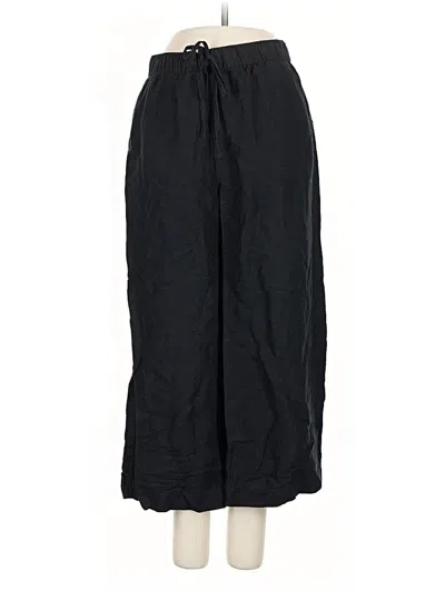 Pre-owned Abercrombie & Fitch Linen Pants In Black