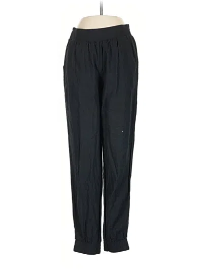 Pre-owned Abercrombie & Fitch Linen Pants In Black