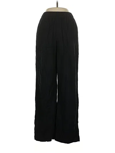 Pre-owned Abercrombie & Fitch Linen Pants In Black