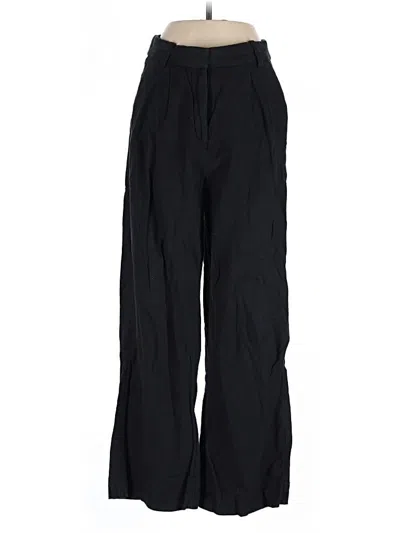 Pre-owned Abercrombie & Fitch Linen Pants In Black