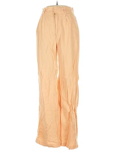 Pre-owned Abercrombie & Fitch Linen Pants In Gold