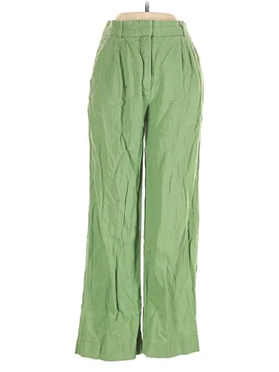 Pre-owned Abercrombie & Fitch Linen Pants In Green
