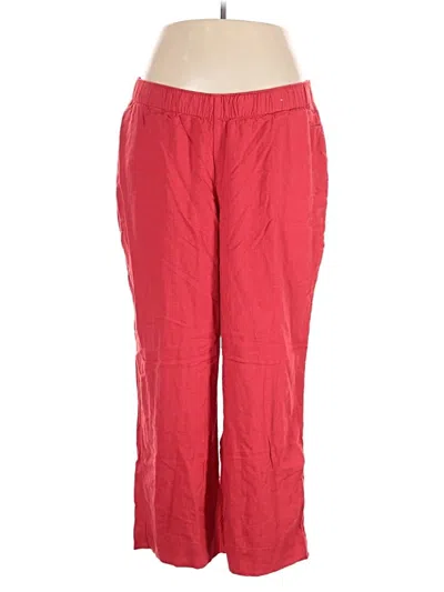 Pre-owned Abercrombie & Fitch Linen Pants In Red