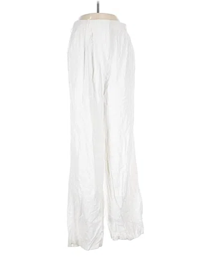 Pre-owned Abercrombie & Fitch Linen Pants In White