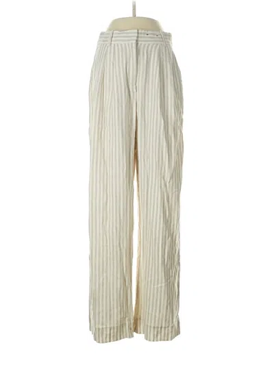 Pre-owned Abercrombie & Fitch Linen Pants In White