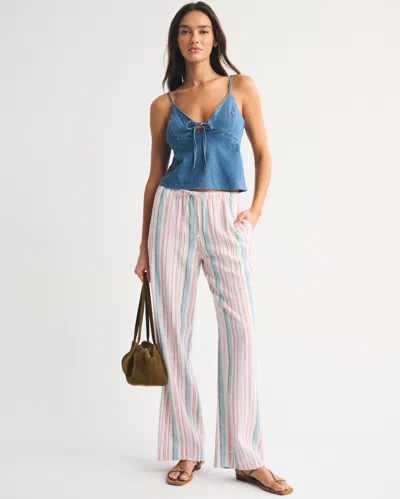 Abercrombie & Fitch Linen-blend Pull-on Pant In Multi