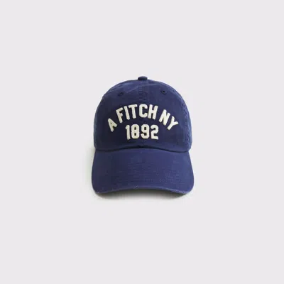 Abercrombie & Fitch Kids' Logo Baseball Hat In Blue