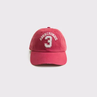 Abercrombie & Fitch Kids' Logo Baseball Hat In Red