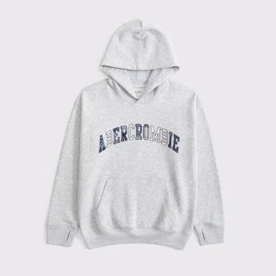 Abercrombie & Fitch Kids' Logo Popover Hoodie In White