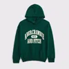 Abercrombie & Fitch Logo Popover Hoodie In Green