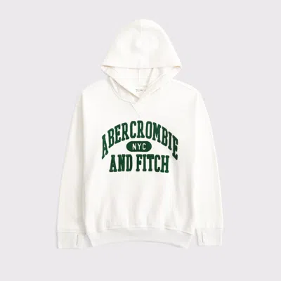 Abercrombie & Fitch Kids' Logo Popover Hoodie In White