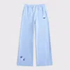 Abercrombie & Fitch Logo Wide Leg Sweatpants In Blue