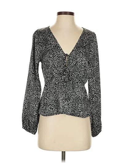 Pre-owned Abercrombie & Fitch Long Sleeve Blouse In Black