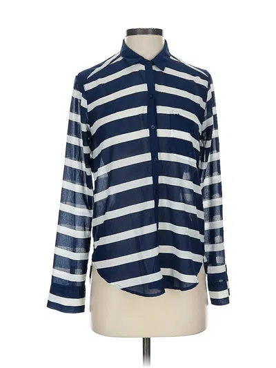 Pre-owned Abercrombie & Fitch Long Sleeve Blouse In Blue